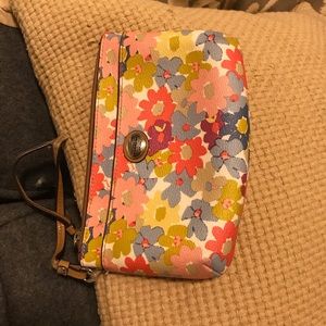 Coach Floral Print Wristlet